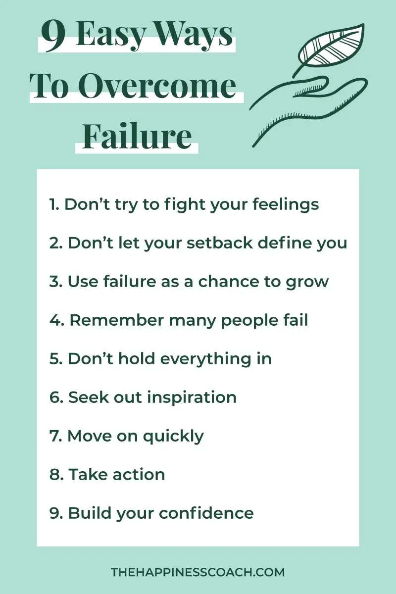 list of tips to handle failure