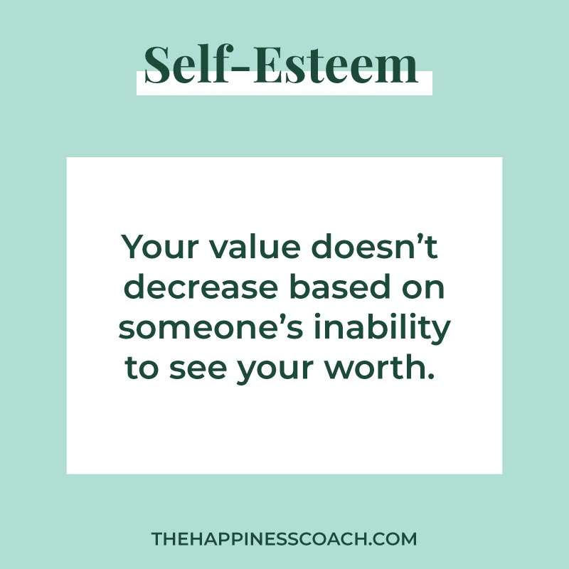 Your value doesn't decrease based on someon's inability to see your worth