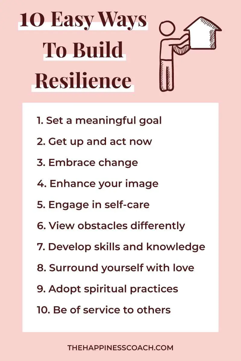 summary of ways to build resilience
