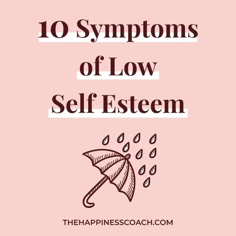 symptoms of low self esteem illustration