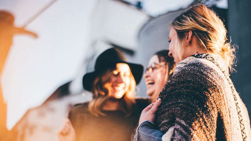 friends laughing together