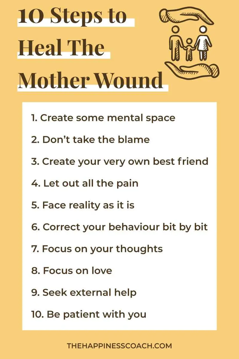 list of steps to heal the mother wound