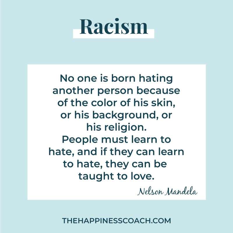 No one is born hating another person because of the color of his skin,or his background, or his religion. People must learn to hate, and if they can learn to hate, they can be taught to love.