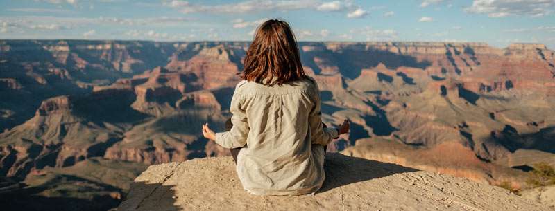 woman meditating