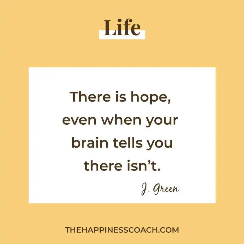 there is hope even when your brain tells you there isn't.