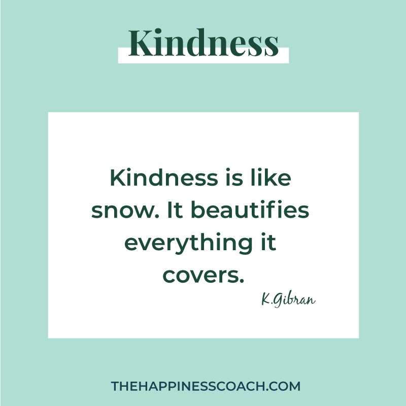 kindness is like snow. It beautifies everything it covers.