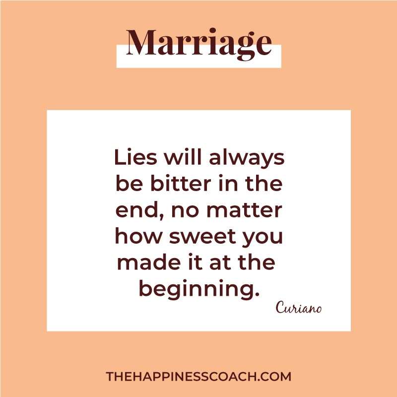 lies will always be bitter in the end, no matter how sweet you made it at the beginning.