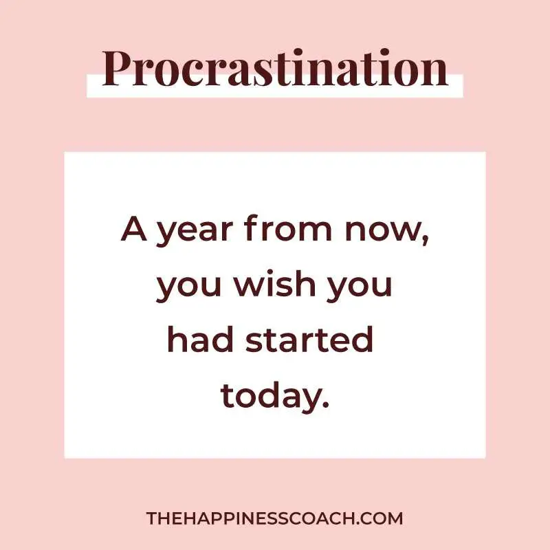 A year from now, you wish you had started.