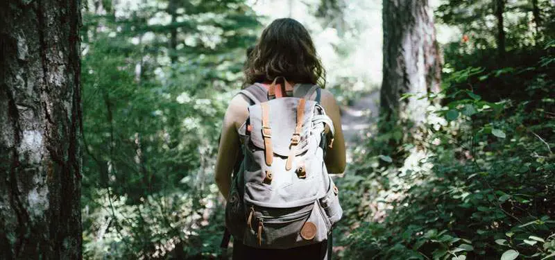 girl hiking as a hobby
