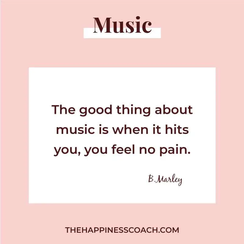 the good thing about music is that when it hits you, you feel no pain.