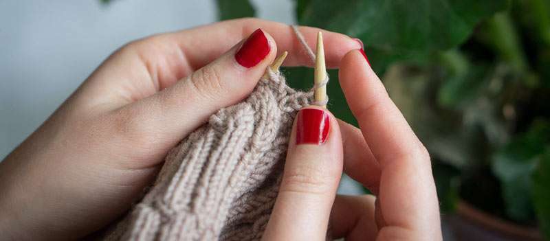 woman knitting