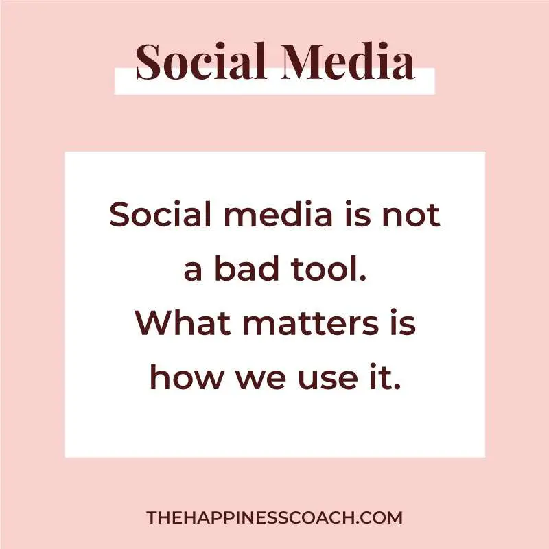 social media is not a bad tool. what matters is how we use it.