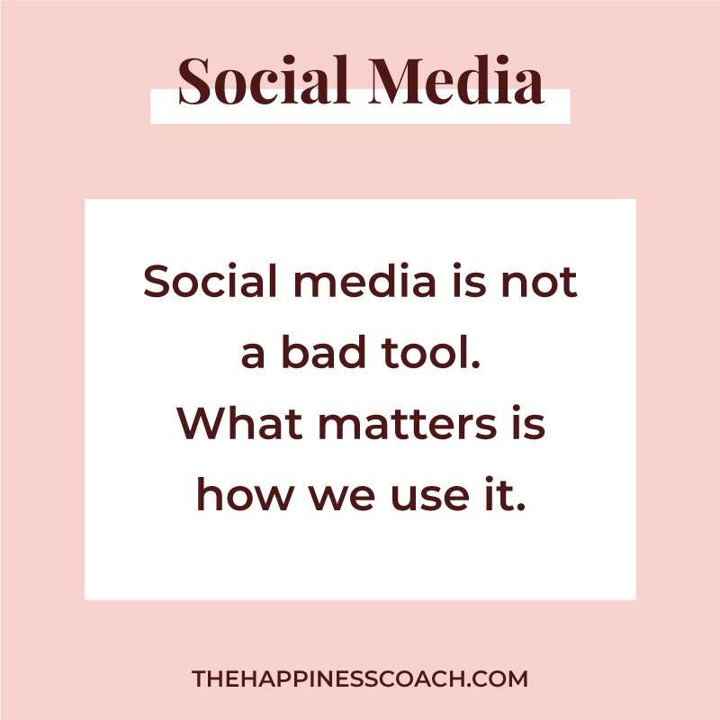 social media is not a bad tool. what matters is how we use it.