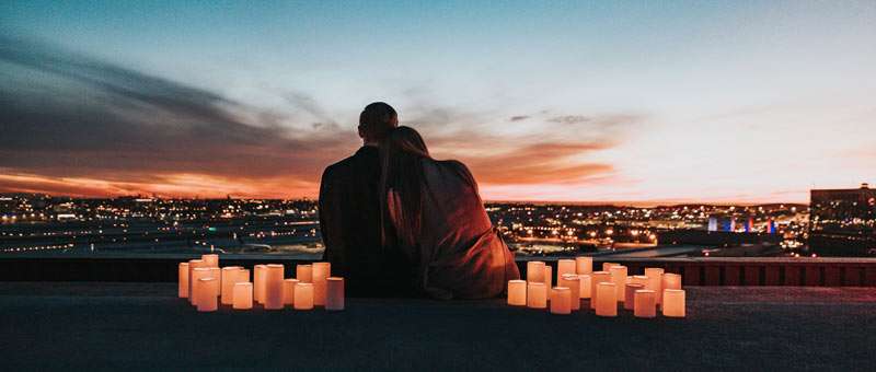 couple sharing a nice moment outside