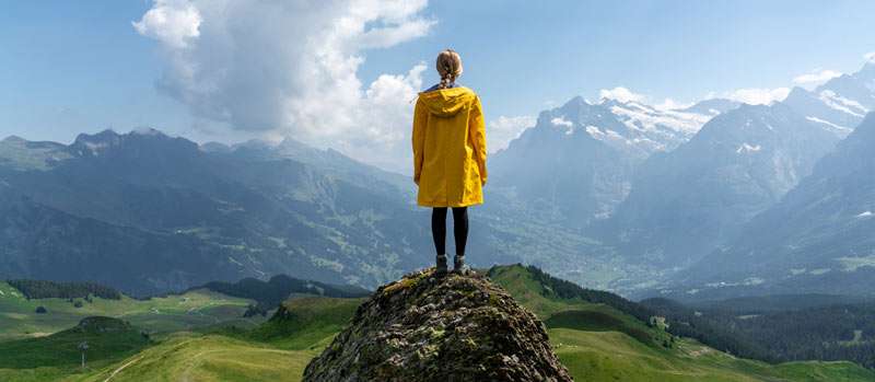 girl on a mountain