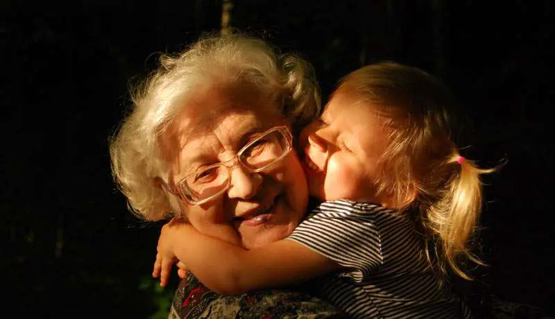 grandmother and her grand daughter