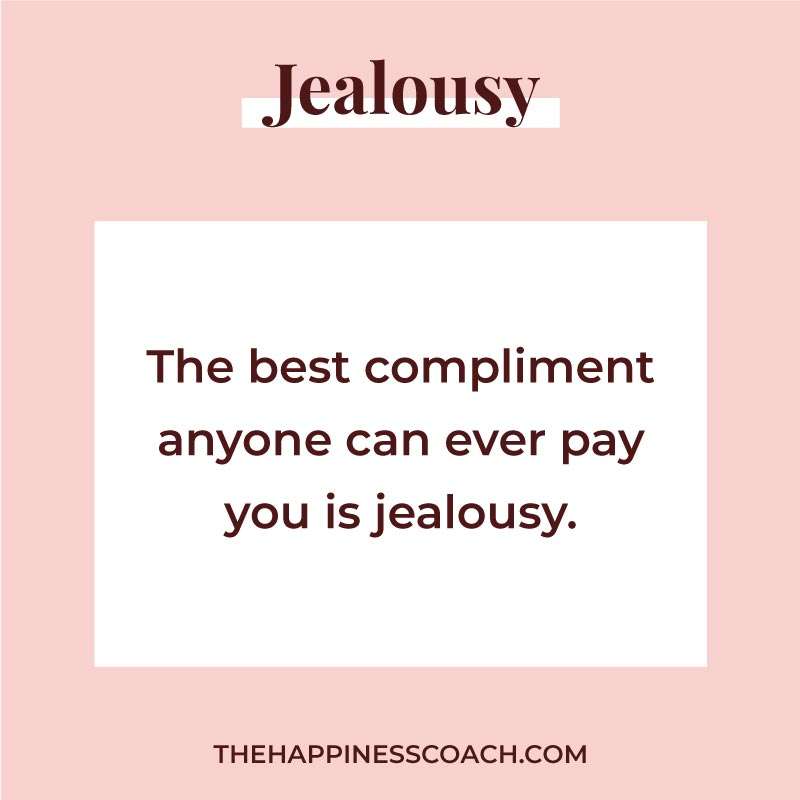 the best compliment anyone can ever pay you is jealousy.