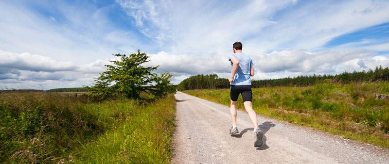 man jogging outside