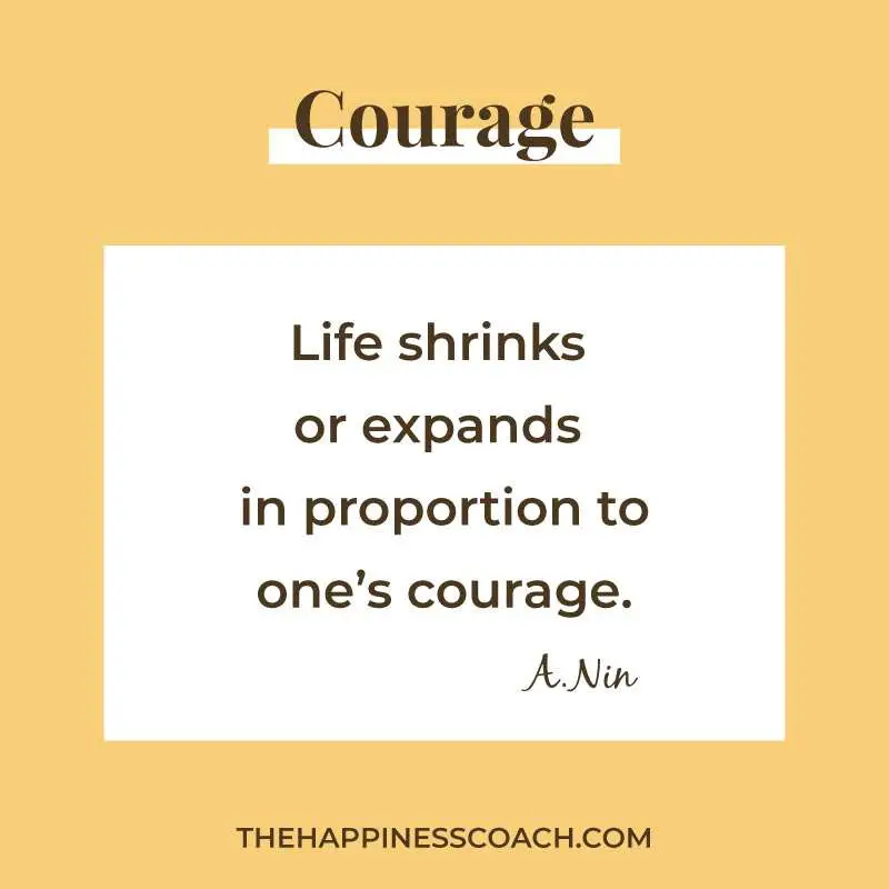 Life shrinks or expands in proportion to one's courage.