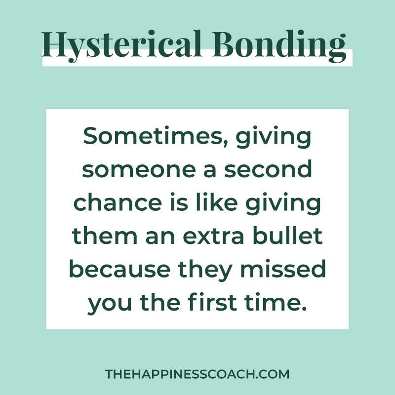 sometimes giving someone a second chance is like giving them an extra bullet because they missed you the first time.