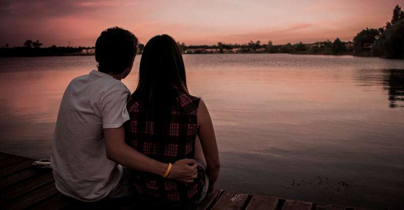 couple in a romantic scenery