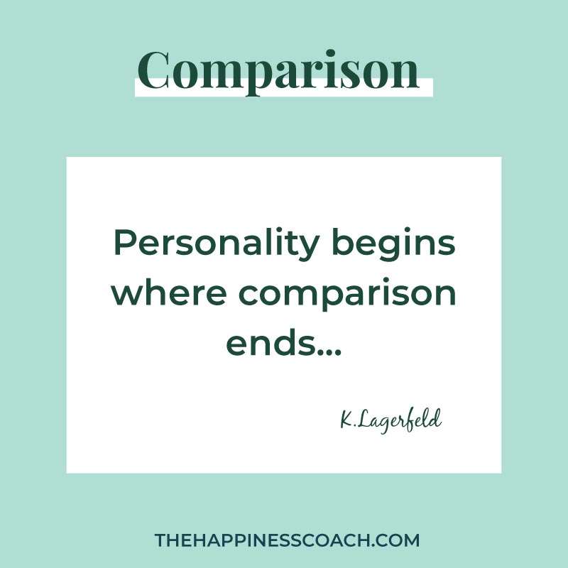 personality begins where comparison ends