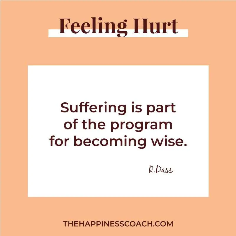 suffering is part of the program for becoming wise.