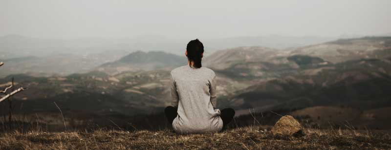 woman meditating