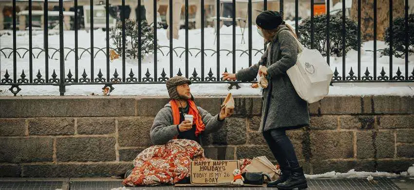 woman helping someone