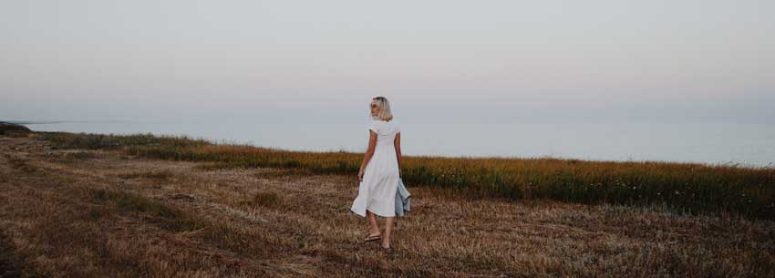 woman in the countryside