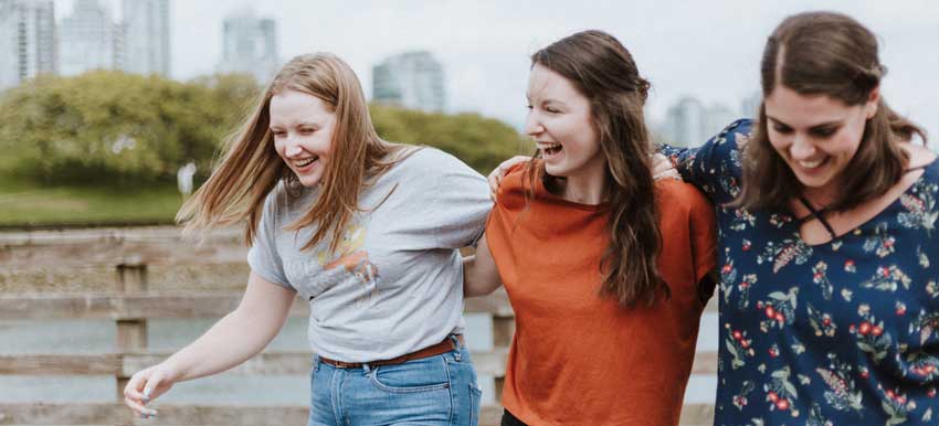 friends laughing together