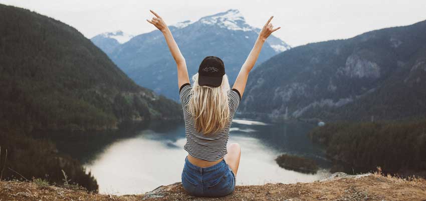 independent person looking at the landscape