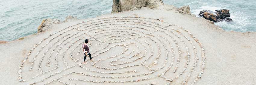 person following a ritual