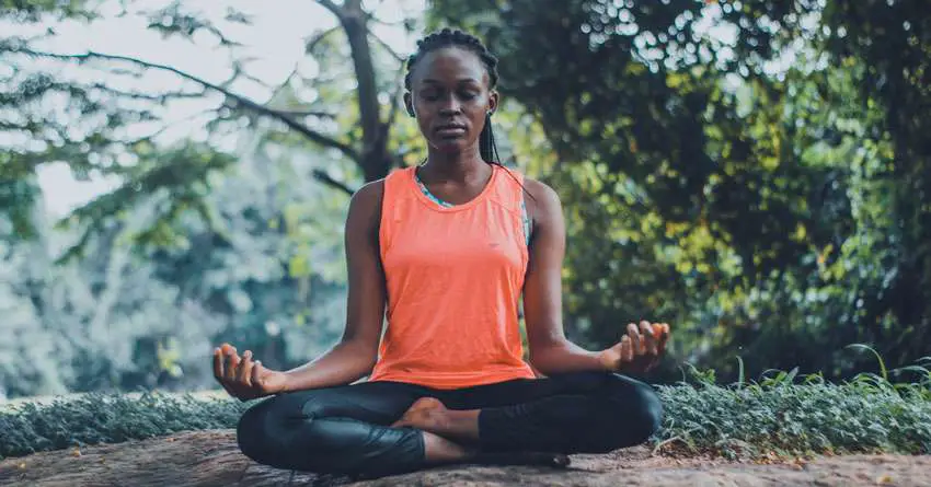 woman meditating