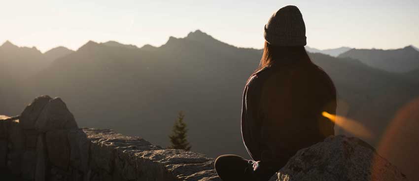 woman practicing mindfulness