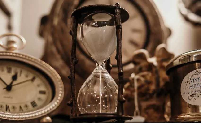 sandglass with clocks