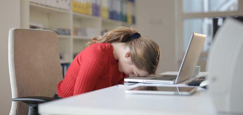 woman feeling tired