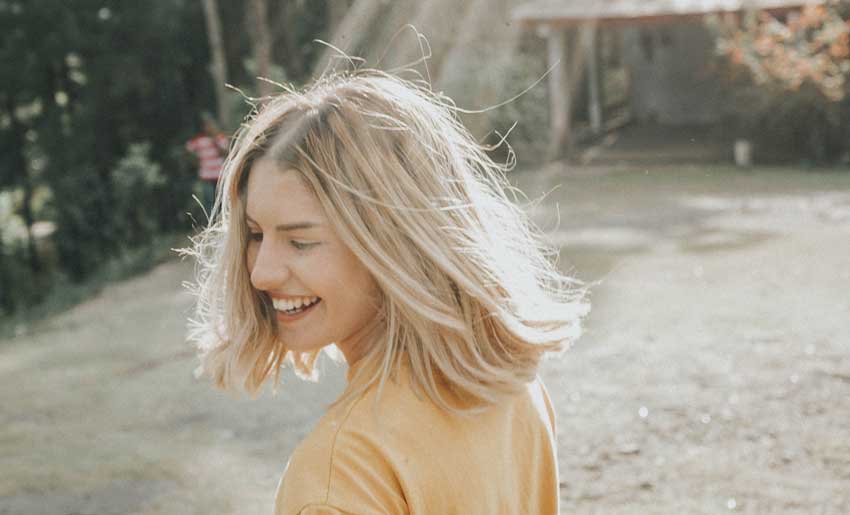 woman happy and smiling